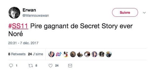 Secret Story 11 : les fans en colère après la victoire de Noré !