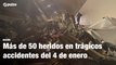 Más de 50 heridos en trágicos accidentes del 4 de enero | Pulzo