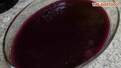 Sagu de sachês de suco de uva