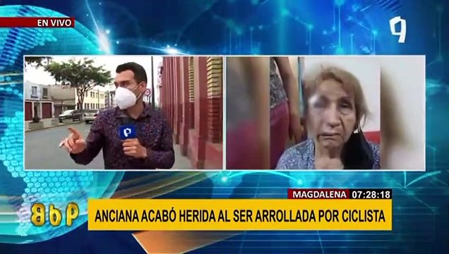 Magdalena: anciana resultó herida tras ser atropellada por ciclista