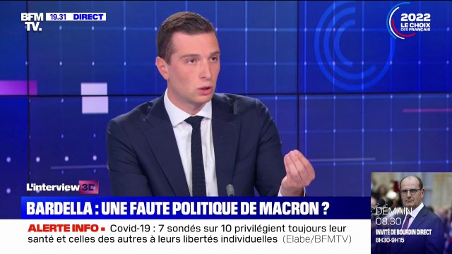 Jordan Bardella sur les restrictions: Ces privations de liberté sont absurdes et délirantes