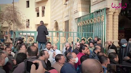 جنازة الراحل أحمد الحجار وتواجد للفنان أحمد عبد العزيز