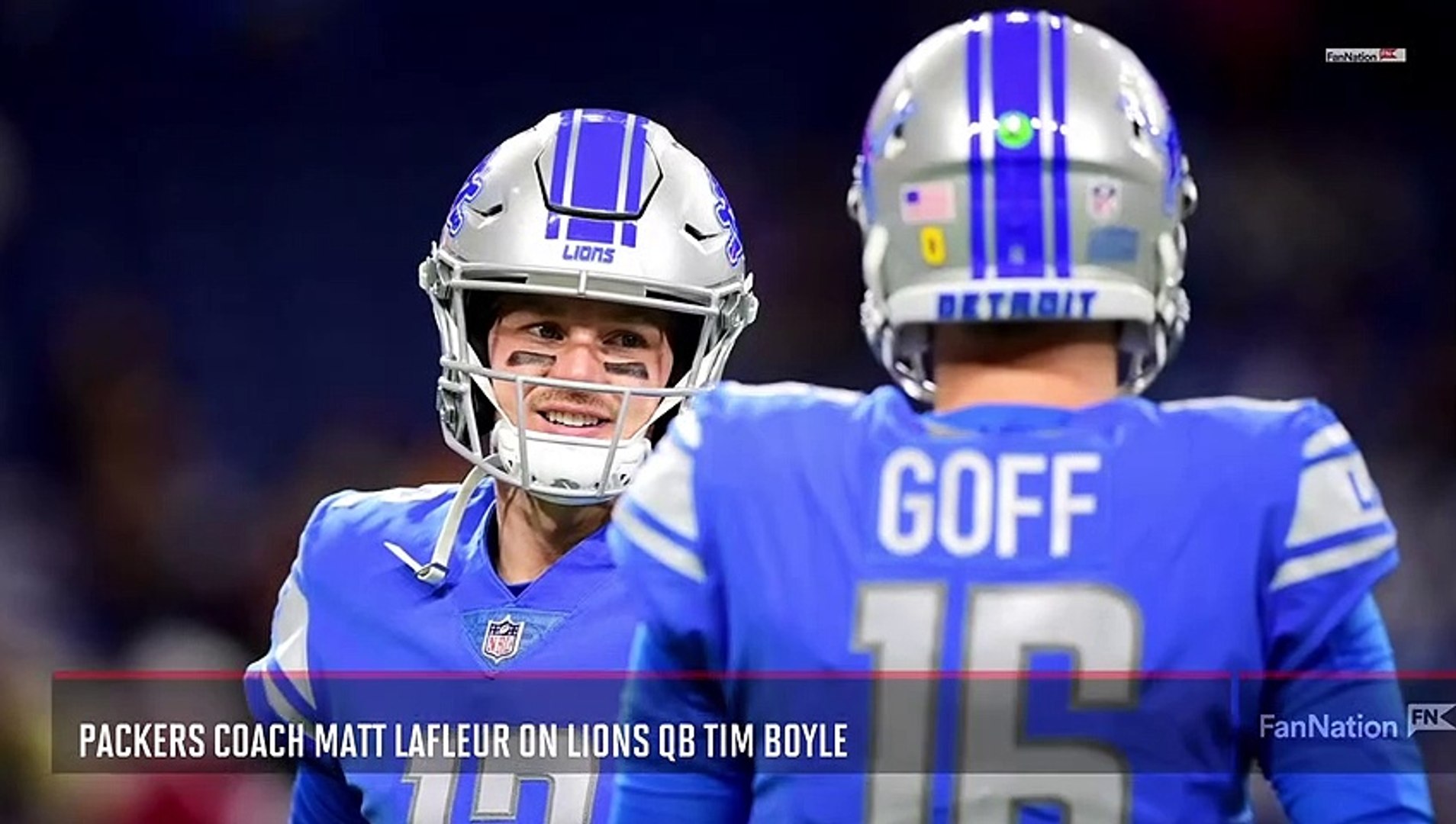 Packers Coach Matt LaFleur on Lions QB Tim Boyle - video Dailymotion