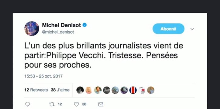 Michel Denisot, Pierre Lescure, Dominique Farrugia... ils rendent hommage à Philippe Vecchi (REVUE DE TWEETS)