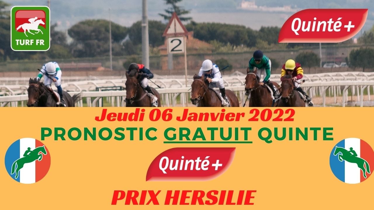 Minute Quinté TURF FR : PRIX HERSILIE - Jeudi 06 Janvier 2022 - Paris Vincennes  PMU #264601