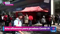 Reportan alta afluencia para prueba Covid-19 en kiosko de Buenavista