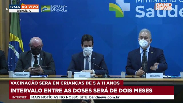 O intervalo entre as doses da vacinação de crianças de 05 a 11 anos será de dois meses. #BandJornalismo