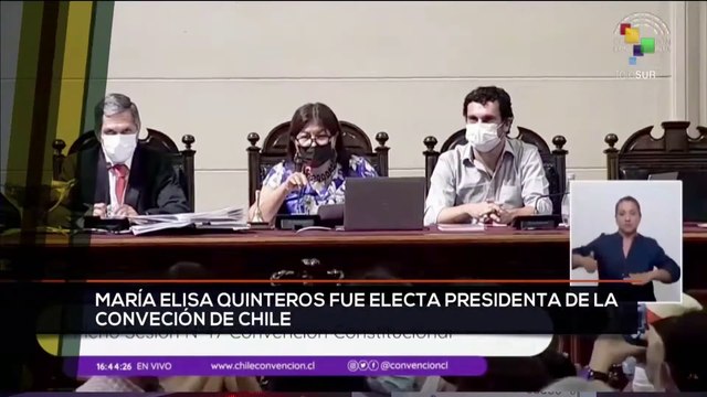 teleSUR Noticias 17:30 05-01: Maria Elisa Quinteros electa presidenta de la convención de Chile