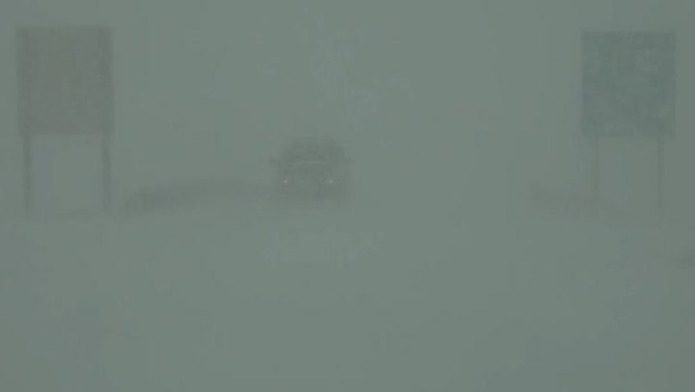 Heavy snow causing highway closures in Wyoming