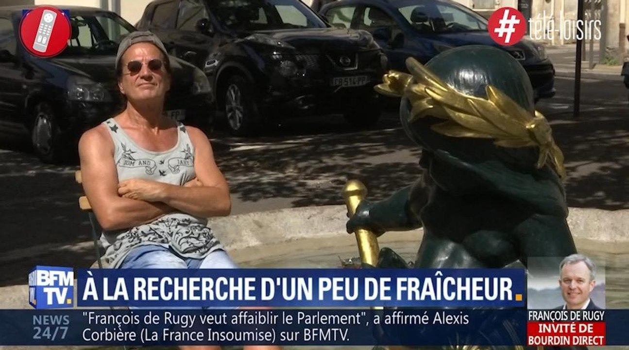 Les pieds dans l'eau, Francis Lalanne parasite un duplex de BFM TV