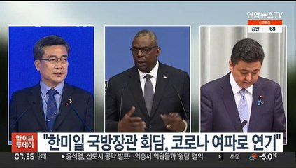 "한미일 국방장관 회담, 코로나 여파로 연기"