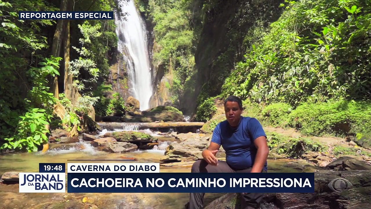 No caminho para a Caverna do Diabo, está a cachoeira da morte - que foi rebatizada para não assustar os turistas. É o que você vai ver na reportagem especial de hoje.