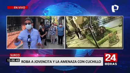 Surco: delincuente roba a joven y la amenaza con cuchillo