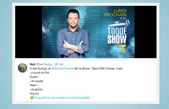 Faites le taire ! Les Twittos saoulés par le public bruyant du Toque Show de Norbert Tarayre (REVUE DE TWEETS)