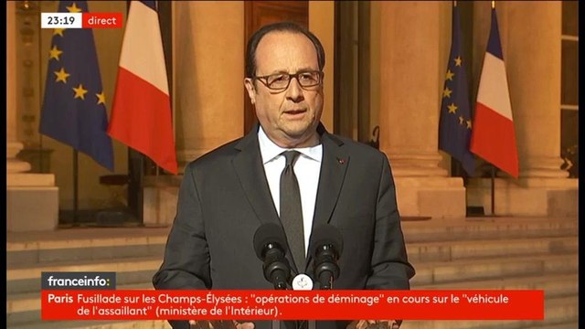 Fusillade sur les Champs-Elysées : François Hollande évoque une attaque terroriste