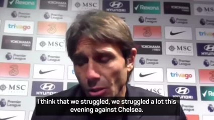 Download Video: Conte says Spurs 'struggle' shows gap to Chelsea