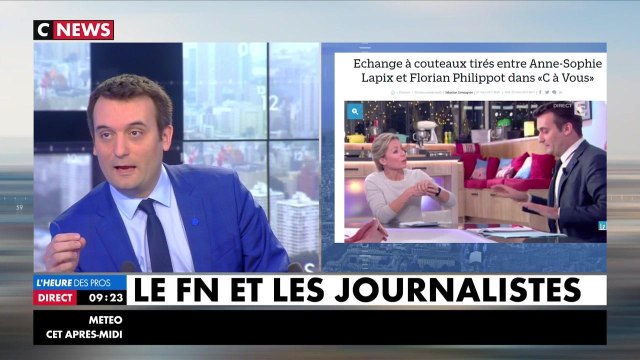Florian Philippot revient sur le clash qui l'a opposé à Anne-Sophie Lapix dans C à vous