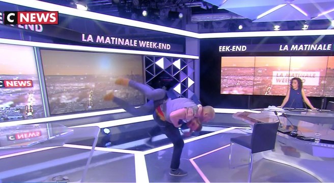 Le présentateur Thomas Lequertier mis au tapis en direct dans La matinale de CNews !