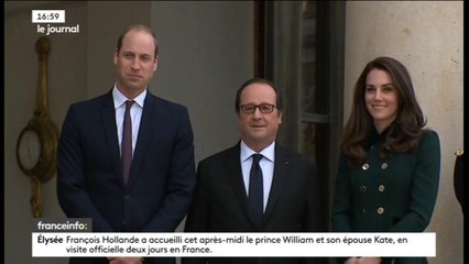 Kate et William sont arrivés à l'Elysée pour rencontrer François Hollande