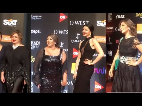 الأسود يليق بهن.. إلهام وأروى وهالة صدقي يتألقن على ريد كاربت الجونة