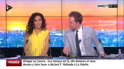 Ça rigole bien sur iTélé : Thomas Lequertier taquine Aïda Touihri et Elodie Poyade en direct