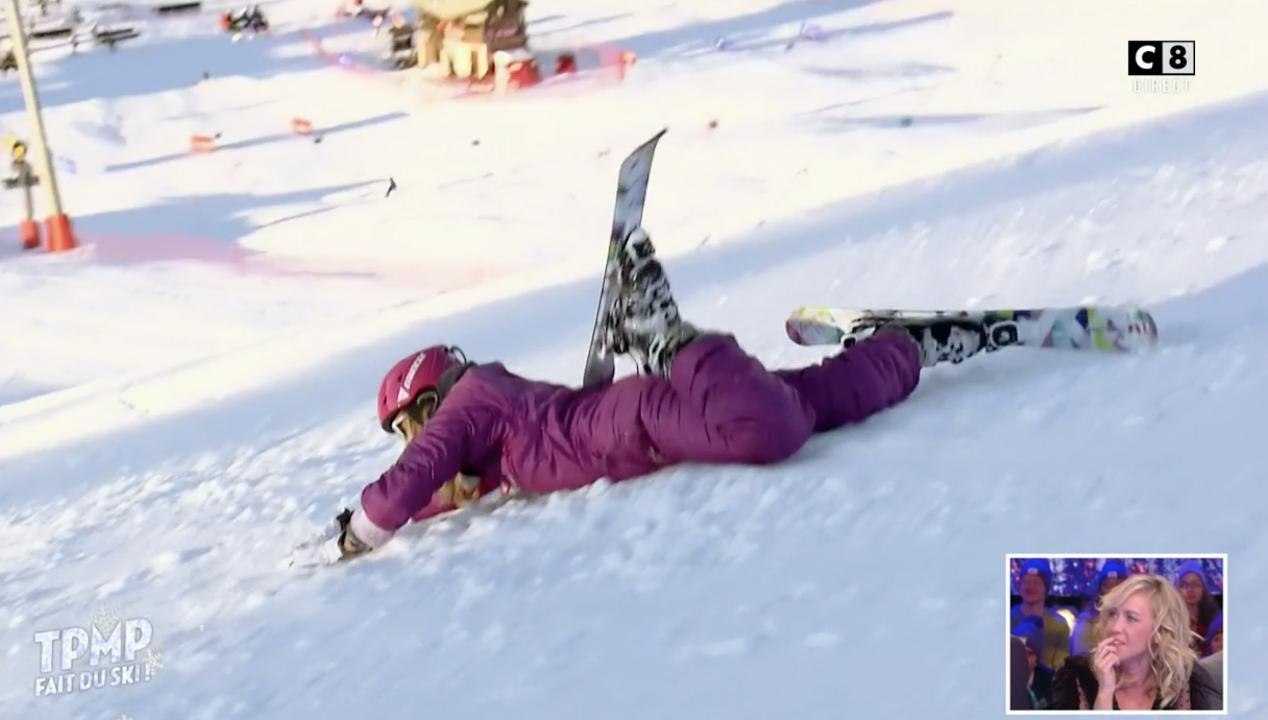 Aïe ! Enora Malagré se gamelle dans TPMP fait du ski
