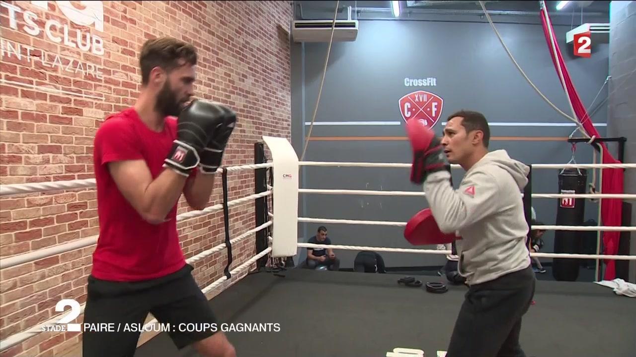 Benoît Paire sur le ring avec Brahim Asloum