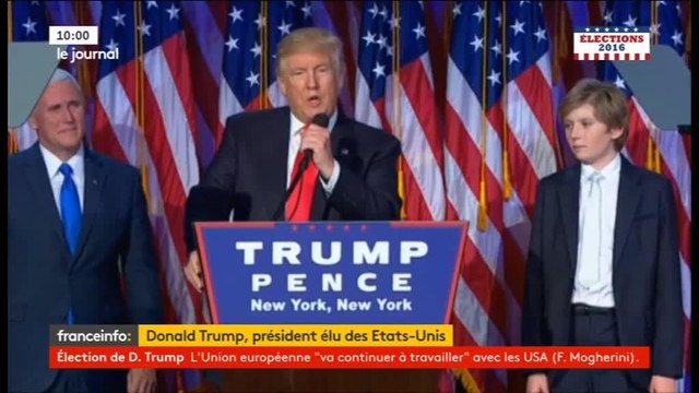 Donald Trump élu président des Etats-Unis