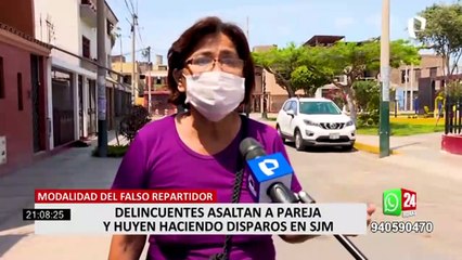 SJM: falsos repartidores de delivery encañonan y asaltan a pareja