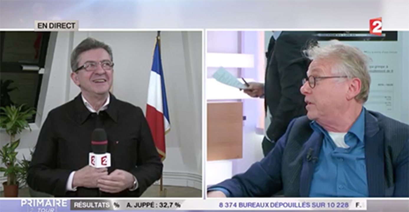 Primaire, 2e Tour (France 2): Jean-Luc Mélenchon et Daniel Cohn-Bendit s'accrochent en direct