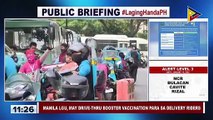 Manila LGU, may drive-thru booster vaccination para sa delivery riders