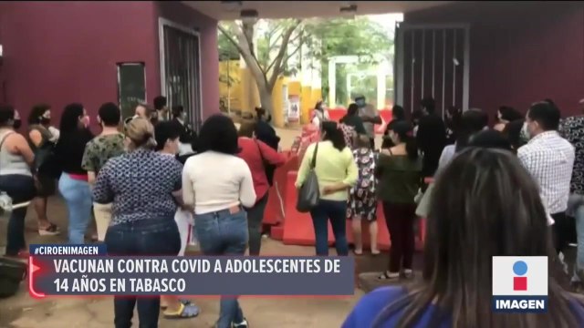 Tabasco ya empezó a vacunar a los adolescentes de 14 años