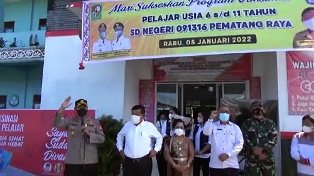 Kapolres Simalungun Ikuti Peluncuran Vaksinasi Merdeka Anak