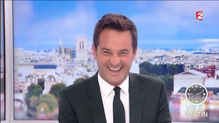 Nathanaël de Rincquesen pris d'un fou rire dans Télématin