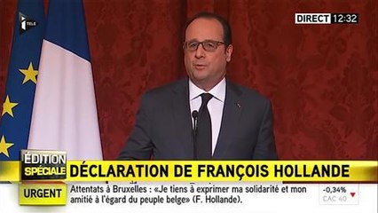 Attentats de Bruxelles - La réaction de François Hollande