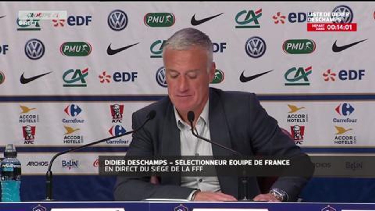 Didier Deschamps dévoile sa liste des 23 : N'golo Kanté sélectionné, pas Valbuena ni Benzema