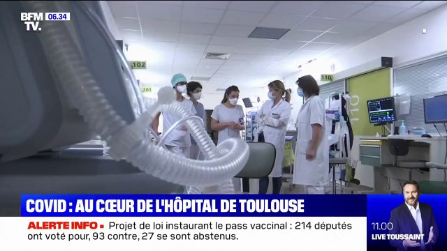 L'impression d'un jour sans fin : immersion à l'hôpital de Toulouse confronté à un nouvel afflux de patients Covid