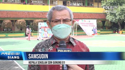 Gerai Vaksinasi Merdeka Anak di SDN Gunung 01 Kebayoran Baru