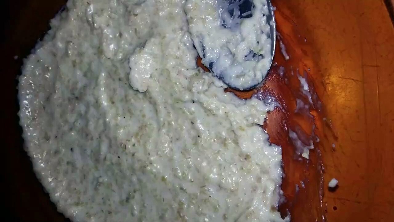 Mingau de aveia de micro-ondas