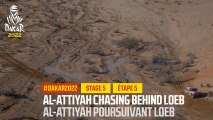 Al-Attiyah chasing behind Loeb - Étape 5 / Stage 5 - #DAKAR2022