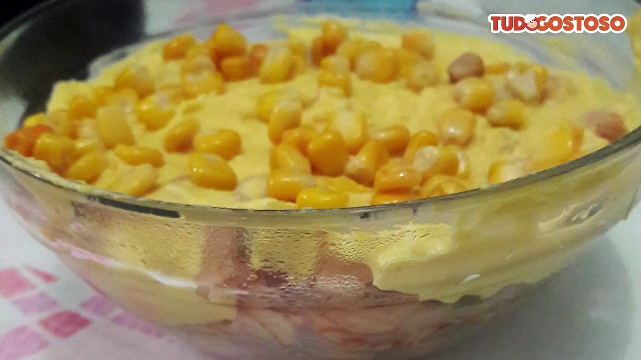 Macarrão com creme de milho