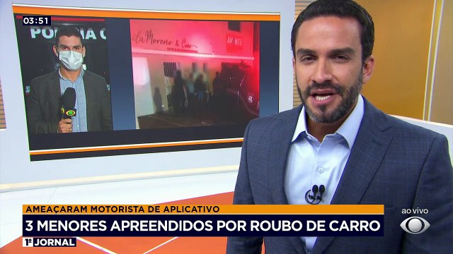 Três menores de idade foram apreendidos após roubarem um motorista de aplicativo na Grande São Paulo. Segundo o motorista, os adolescentes solicitaram a corrida e, quando chegou ao local, o homem foi surpreendido pelo trio.
