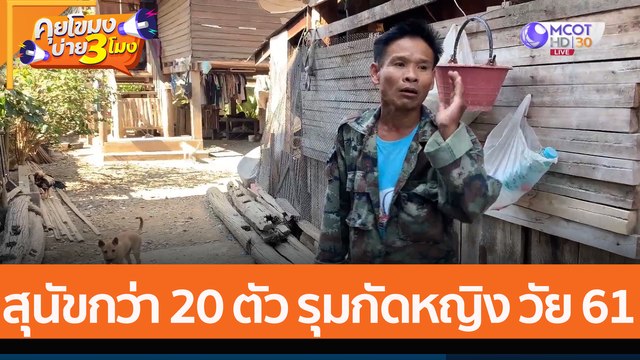 สุนัขกว่า 20 ตัว รุมกัดหญิง วัย 61 ปี(6 ม.ค. 65) คุยโขมงบ่าย 3 โมง