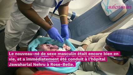 Un nourrisson abandonné dans la poubelle des toilettes d’un avion