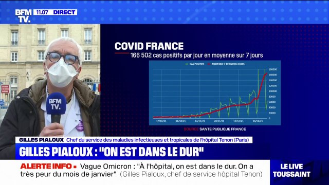Pr Gilles Pialoux sur la vague du variant Omicron: l'effet des fêtes et le plan scolaire sont vraiment deux inquiétudes
