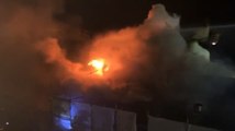 Chieti - A fuoco il tetto di una palazzina in ristrutturazione (06.01.22)