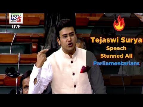 Tejasvi Surya Power Packed Speech Stunned Parliamentarians | TV5 Kannada