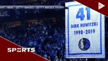 No. 41 jersey ni Dirk Nowitzki, iniretiro ng Dallas Mavericks #PTVSports