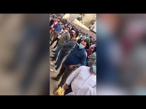 أطول طابور شبابي في الانتخابات بلجنة الجامعة العمالية بمدينة نصر