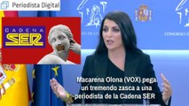 Macarena Olona (VOX) pega un tremendo zasca a la periodista de la Cadena SER
